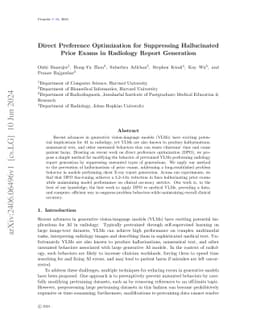Direct Preference Optimization for Suppressing Hallucinated Prior Exams
  in Radiology Report Generation
