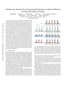 Monkey See, Monkey Do: Harnessing Self-attention in Motion Diffusion for
  Zero-shot Motion Transfer