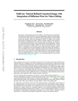 NaRCan: Natural Refined Canonical Image with Integration of Diffusion
  Prior for Video Editing