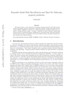 Ensemble Model With Bert,Roberta and Xlnet For Molecular property
  prediction