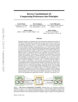 Inverse Constitutional AI: Compressing Preferences into Principles