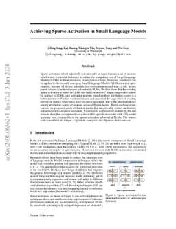 Achieving Sparse Activation in Small Language Models