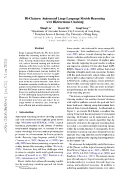 Bi-Chainer: Automated Large Language Models Reasoning with Bidirectional
  Chaining