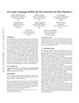 Are Large Language Models the New Interface for Data Pipelines?
