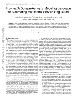 HORAE: A Domain-Agnostic Language for Automated Service Regulation
