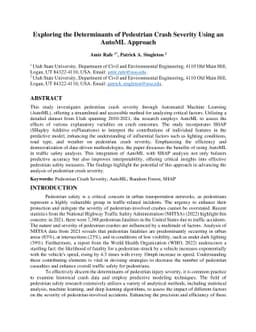 Exploring the Determinants of Pedestrian Crash Severity Using an AutoML
  Approach
