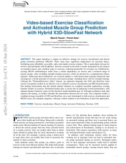 Video-based Exercise Classification and Activated Muscle Group
  Prediction with Hybrid X3D-SlowFast Network