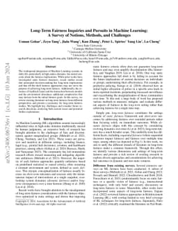 Long-Term Fairness Inquiries and Pursuits in Machine Learning: A Survey of Notions, Methods, and Challenges