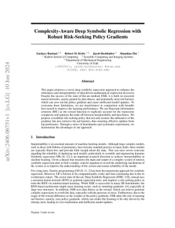 Complexity-Aware Deep Symbolic Regression with Robust Risk-Seeking
  Policy Gradients