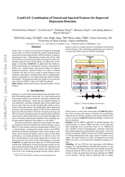 ComFeAT: Combination of Neural and Spectral Features for Improved
  Depression Detection