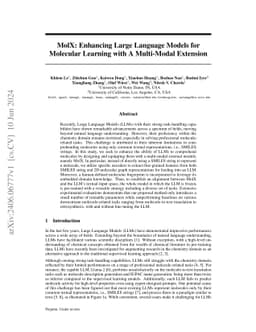 MolX: Enhancing Large Language Models for Molecular Learning with A Multi-Modal Extension