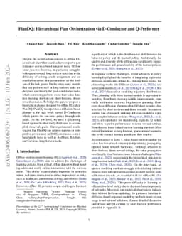 PlanDQ: Hierarchical Plan Orchestration via D-Conductor and Q-Performer