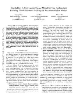 ElasticRec: A Microservice-based Model Serving Architecture Enabling
  Elastic Resource Scaling for Recommendation Models