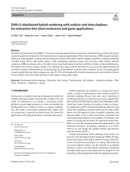 DHR+S: Distributed Hybrid Rendering with Realistic Real-time Shadows for
  Interactive Thin Client Metaverse and Game Applications