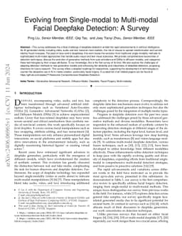 Evolving from Single-modal to Multi-modal Facial Deepfake Detection: Progress and Challenges