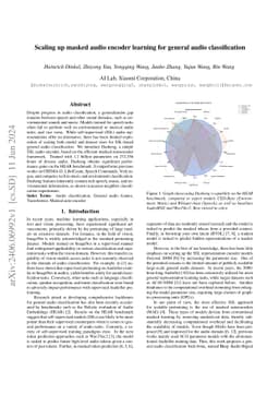 Scaling up masked audio encoder learning for general audio
  classification
