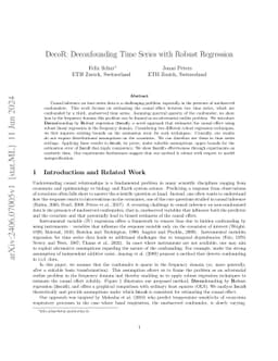 DecoR: Deconfounding Time Series with Robust Regression