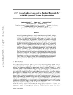 CAT: Coordinating Anatomical-Textual Prompts for Multi-Organ and Tumor
  Segmentation