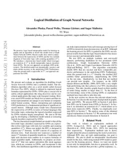 Logical Distillation of Graph Neural Networks