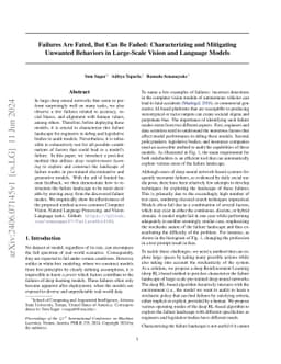 Failures Are Fated, But Can Be Faded: Characterizing and Mitigating
  Unwanted Behaviors in Large-Scale Vision and Language Models