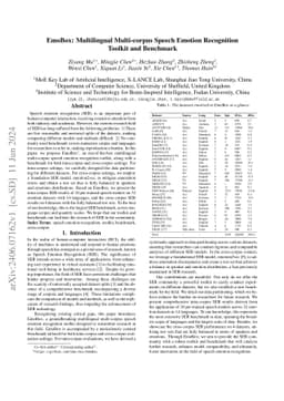 EmoBox: Multilingual Multi-corpus Speech Emotion Recognition Toolkit and
  Benchmark