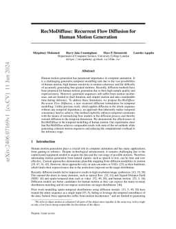 RecMoDiffuse: Recurrent Flow Diffusion for Human Motion Generation