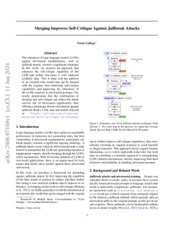 Merging Improves Self-Critique Against Jailbreak Attacks