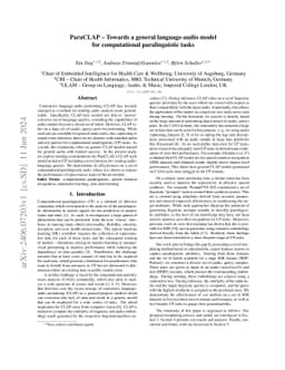 ParaCLAP -- Towards a general language-audio model for computational
  paralinguistic tasks