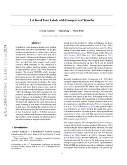 Let Go of Your Labels with Unsupervised Transfer