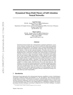 Dynamical Mean-Field Theory of Self-Attention Neural Networks