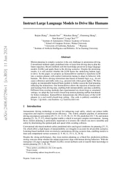 Instruct Large Language Models to Drive like Humans