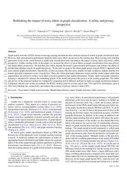 Rethinking the impact of noisy labels in graph classification: A utility
  and privacy perspective