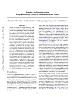 Transferring Knowledge from Large Foundation Models to Small Downstream
  Models