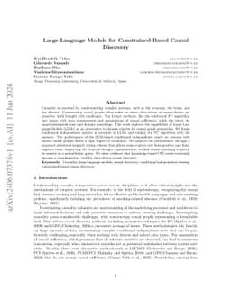 Large Language Models for Constrained-Based Causal Discovery