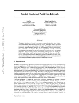 Boosted Conformal Prediction Intervals