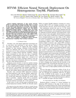 HTVM: Efficient Neural Network Deployment On Heterogeneous TinyML
  Platforms