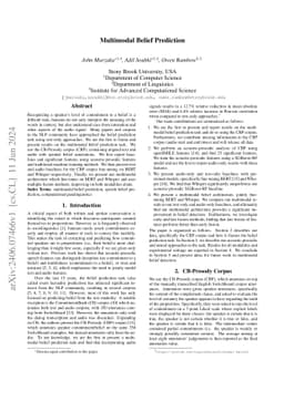 Multimodal Belief Prediction