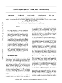 Quantifying Local Model Validity using Active Learning