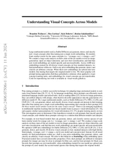 Understanding Visual Concepts Across Models