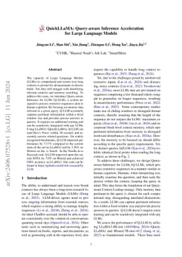 QuickLLaMA: Query-aware Inference Acceleration for Large Language Models