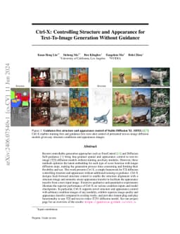 Ctrl-X: Controlling Structure and Appearance for Text-To-Image
  Generation Without Guidance