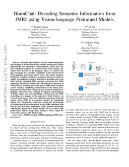 BrainChat: Decoding Semantic Information from fMRI using Vision-language
  Pretrained Models