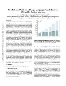 AIM: Let Any Multi-modal Large Language Models Embrace Efficient
  In-Context Learning