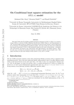 On Conditional least squares estimation for the AD(1,n) model