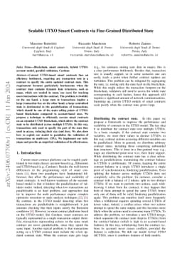 Scalable UTXO Smart Contracts via Fine-Grained Distributed State