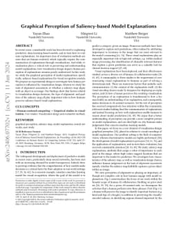 Graphical Perception of Saliency-based Model Explanations