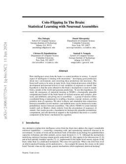 Coin-Flipping In The Brain: Statistical Learning with Neuronal
  Assemblies