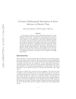 A Concise Mathematical Description of Active Inference in Discrete Time