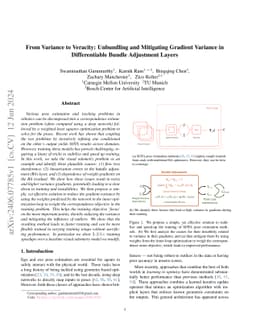 From Variance to Veracity: Unbundling and Mitigating Gradient Variance
  in Differentiable Bundle Adjustment Layers
