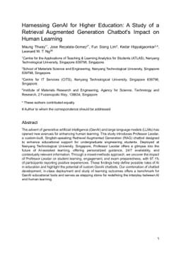 Battling Botpoop using GenAI for Higher Education: A Study of a
  Retrieval Augmented Generation Chatbots Impact on Learning